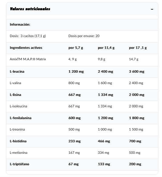 Amix Aminoácidos M.A.P. Powder 344g