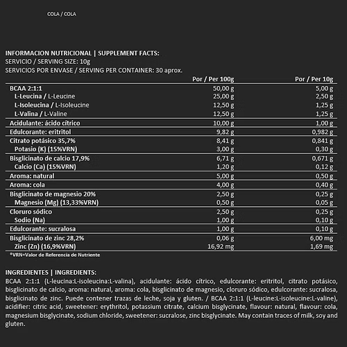 Bigman BCAA Electrolitos 300g