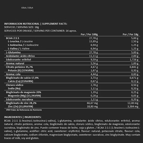 Bigman BCAA + Glutamina Electrolito 300g